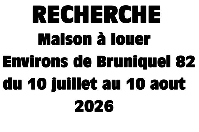 RECHERCHE MAISON BRUNIQUEL