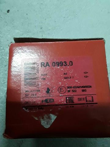 Plaquettes avant golf7 / Audi A3