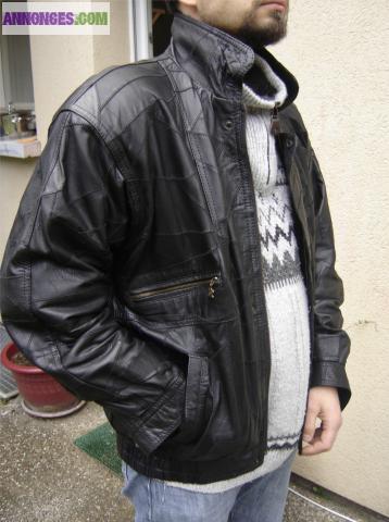 Veste cuir homme