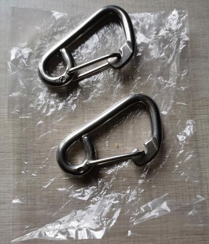 Nautisme Etc lolt de 2 gros Mousquetons Inox Marine 