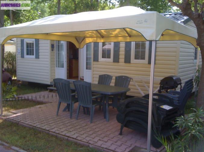 Mobil home camping 4* valras plage 8 pers
