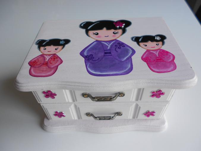Coffre à bijoux "poupées chinoises"