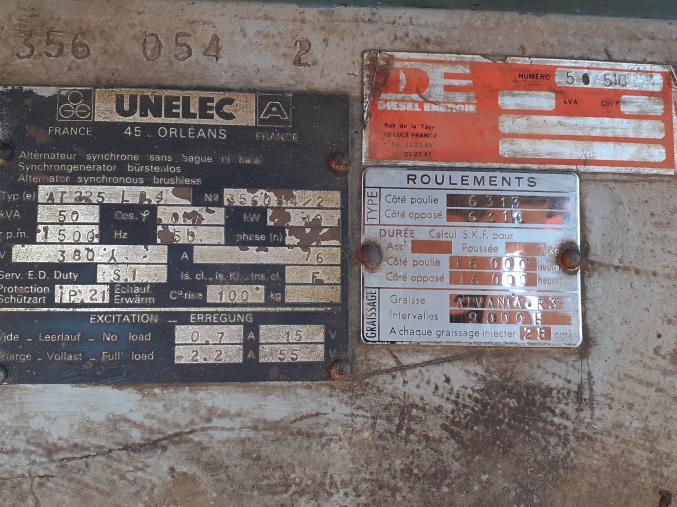 Groupe electrogene 50 kva