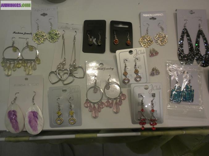 Boucles d'oreilles fantaisie neuves à 2 euros l’unité