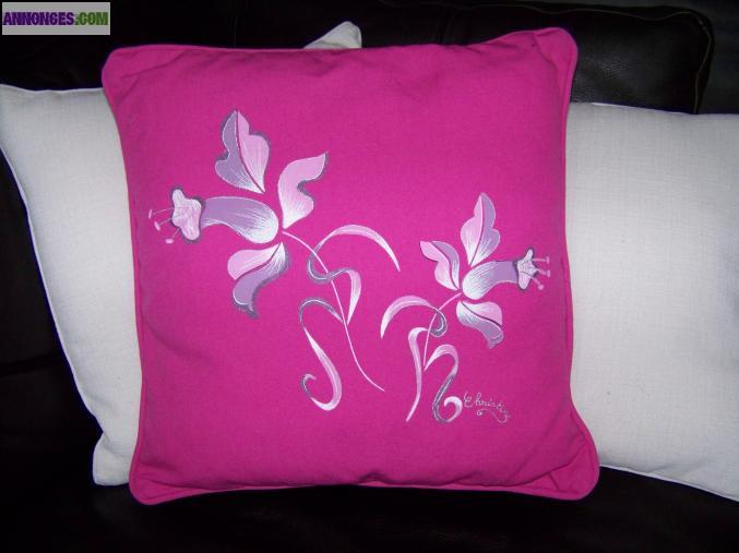 Housses de coussin peints à la main