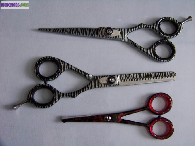 3 ciseaux coiffeur professionnel neuf