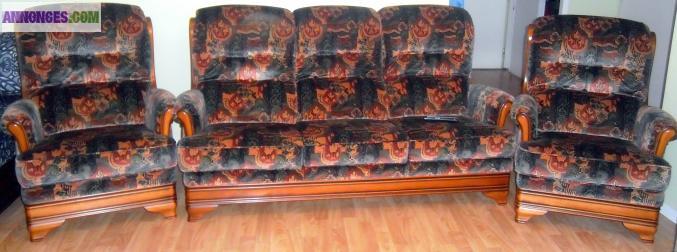 Canapé 3 places + 2 fauteuilles
