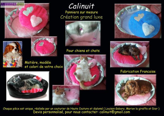 Création de panier luxe pour chien et chat.