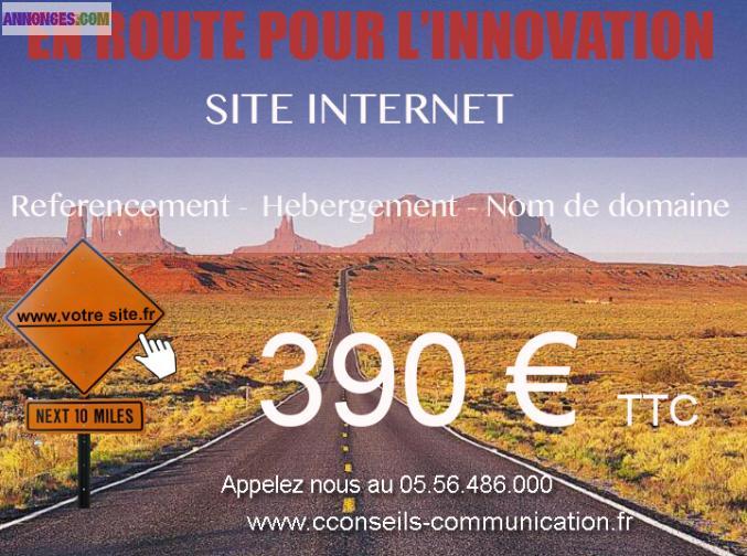 Création de votre site internet dés 390€ ttc