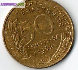 50 centimes 1962 4 plis