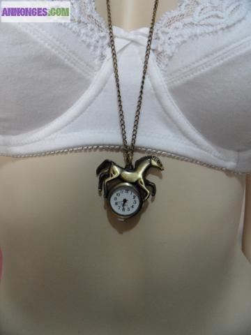 Montre Pendentif ou Gousset Motif Cheval