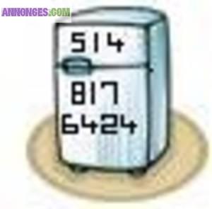 Reparation Refrigerateur 514-817-6424 Amana Ge Profile Maytag Whirlpool Kenmore Haier