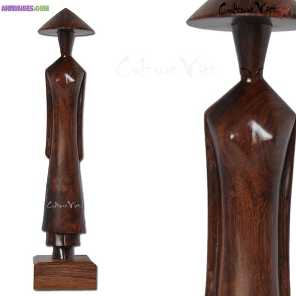 Idée cadeau Statue Miss Saigon en bois exotique