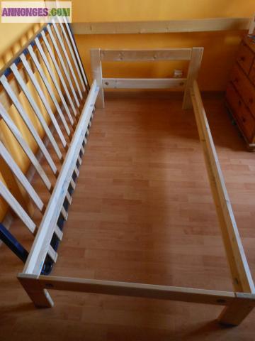 Lit enfant + sommier à lattes