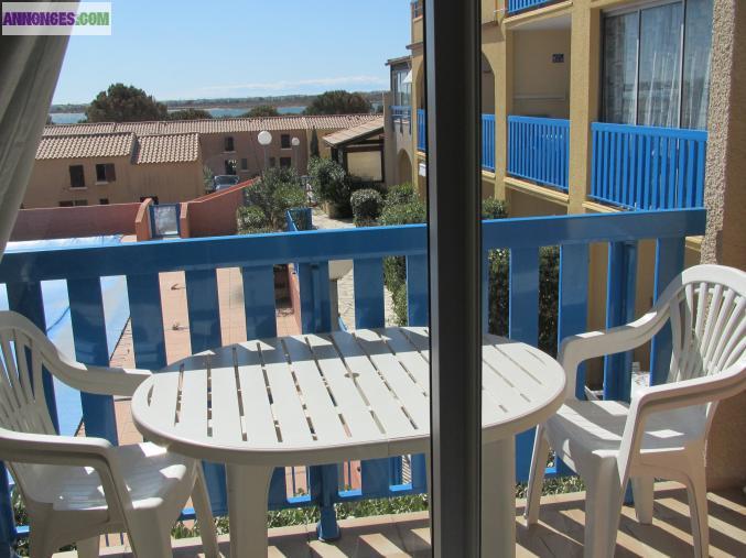 LOUE STUDIO CABINE  A GRUISSAN A 30M DE LA PLAGE