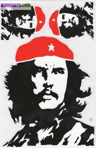 " CHE GUEVARA " planche de 3 autocollants