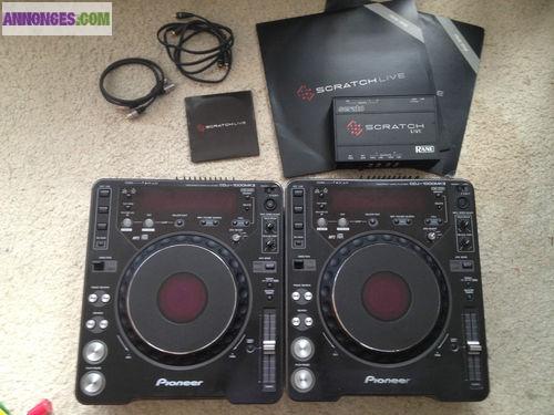 2x Pioneer CDJ1000MK3 + Serato SL1