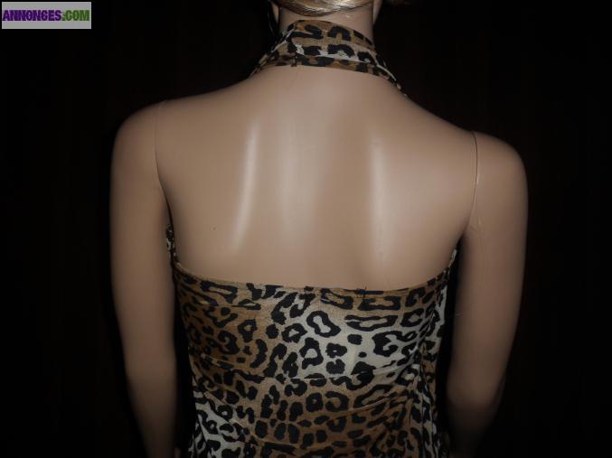 Robe Tunique Marron Beige Noire (neuve)