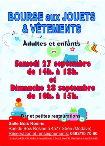 Bourse aux vêtements et jouets Strée - Modave