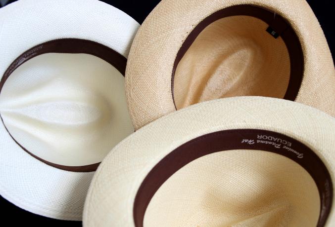 Chapeau PANAMA BLANC ORIGINAL classique en paille