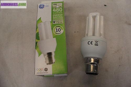 LOT REVENDEUR 31 AMPOULES ECONOMIQUE 9 W B22 NEUF BOITE