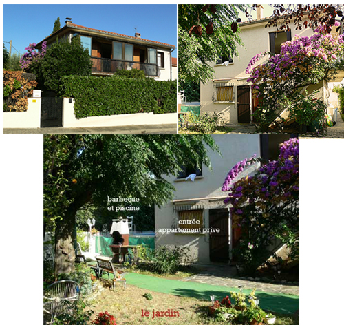 Au rdc d'une villa un appartement privé pour 6