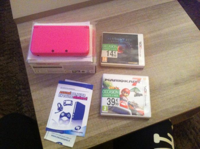 Nintendo 3Ds XL Rose avec jeux et garantit