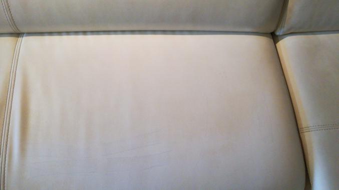Canape d'angle cuir blanc