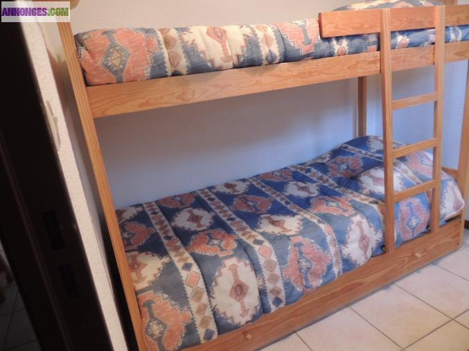 Lits superposés + matelas