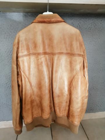 BLOUSON CUIR HEINE FAUVE