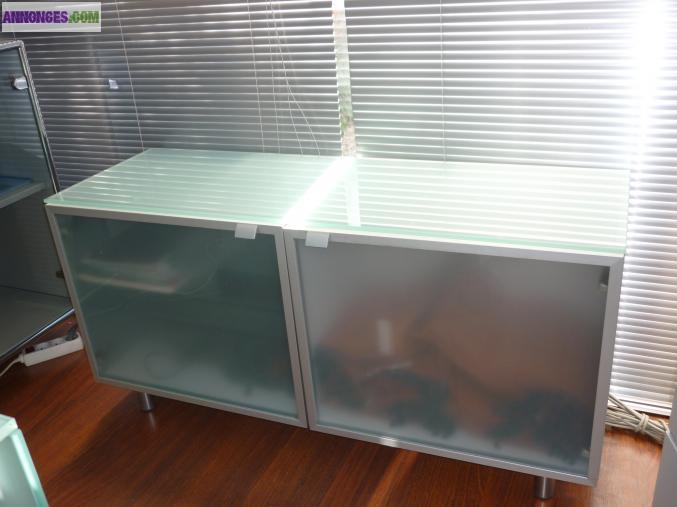 MEUBLE BAS EN VERRE