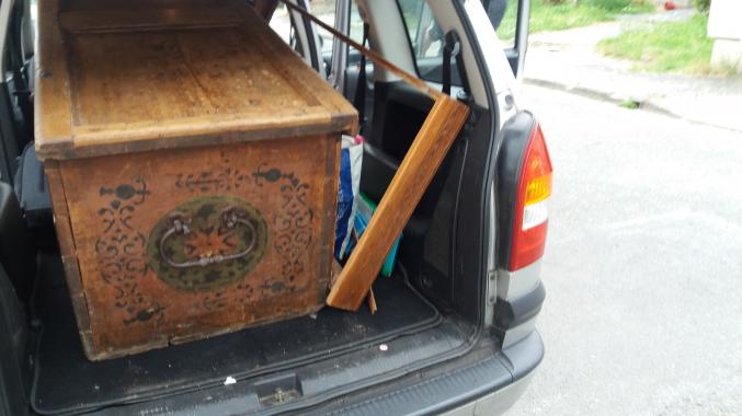 COFFRE ALSACIEN DE MARIAGE XIXe