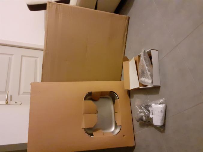 Évier inox,meuble,mitigeure