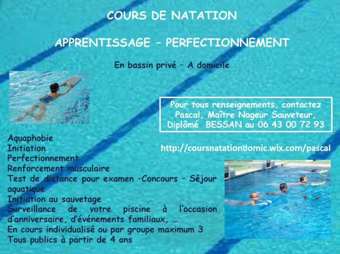 Cours de Natation Domicile Beaujolais