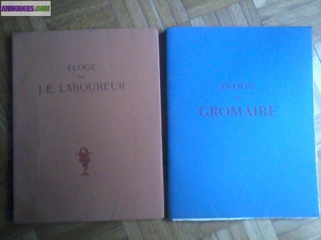 Vends LIthos. gravures livres de peintres " ELOGE "