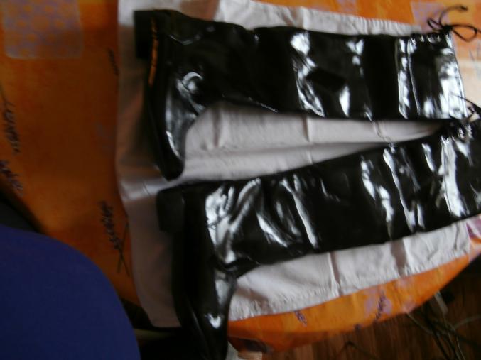 Cuissardes cuir verni