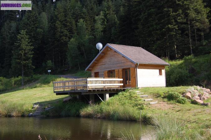 Chalet avec étang privé
