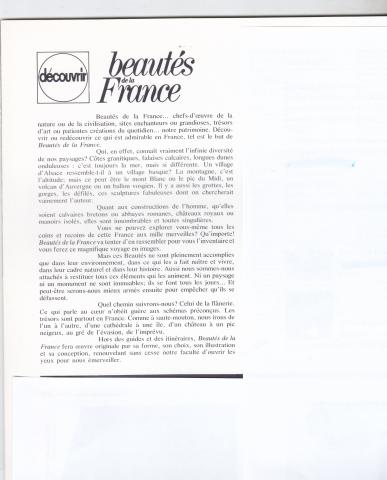 579 / Beautés de la France        Collection de SOIXANTE DIX HUIT Hebdomadaires           Publication :  Larousse, I excellent état