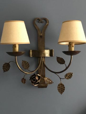 Ensemble tête de lit fer forgé créé par ferronnier d'art