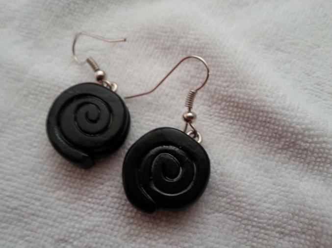 Boucles d'oreilles reglisse rond
