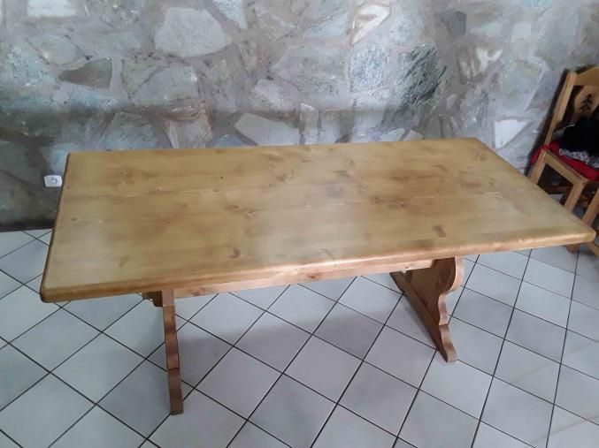 Table monastère en bois d'épicéa 140