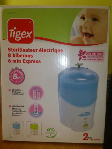 Stérilisateur 8 biberons- arrêt automatique- marque TIGEX