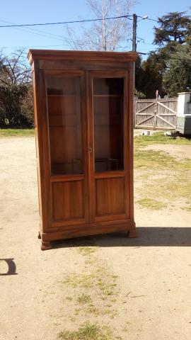 Bibliothèque haut de gamme noyer massif