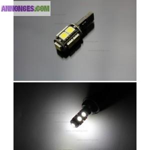 AMPOULE LED W5W 9 SMD ANTI-ERREUR BLANC