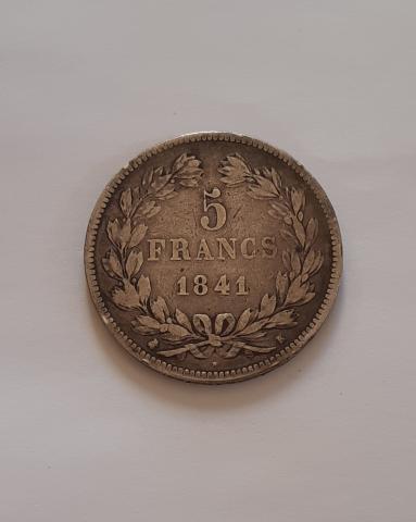 5 Francs Argent 1841 K Louis Philippe Ier , 1er , Bordeaux