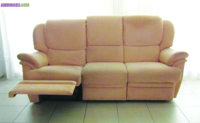 CANAPE 3 PLACES EN ALCANTARA BEIGE