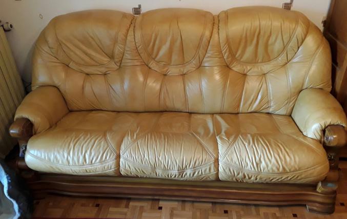 Salon cuir 3 pièces