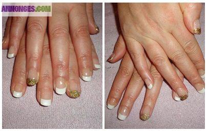Pose complète d'ongle au gel