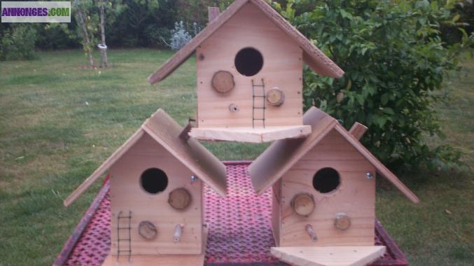 Nichoirs mésanges et rouge gorges