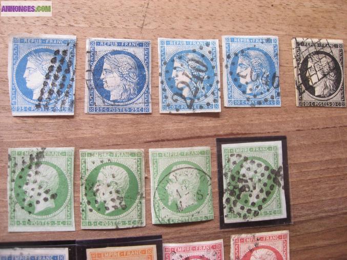 Lot timbre napoléons cérès